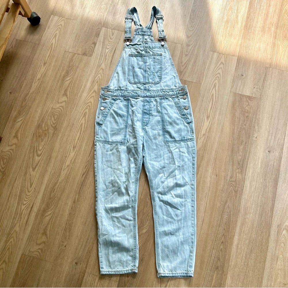GAP Light Wash Denim Overalls Full Length - Picture 4 of 7